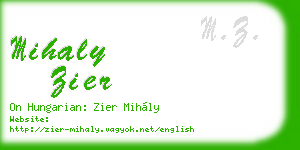 mihaly zier business card